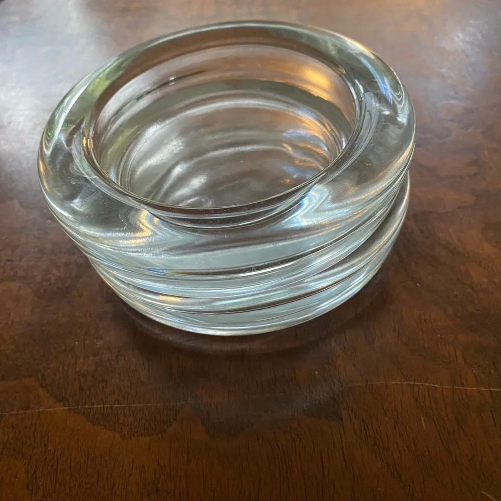 Glass Furniture Coasters set of 2 vintage disks for under sofa or chair legs